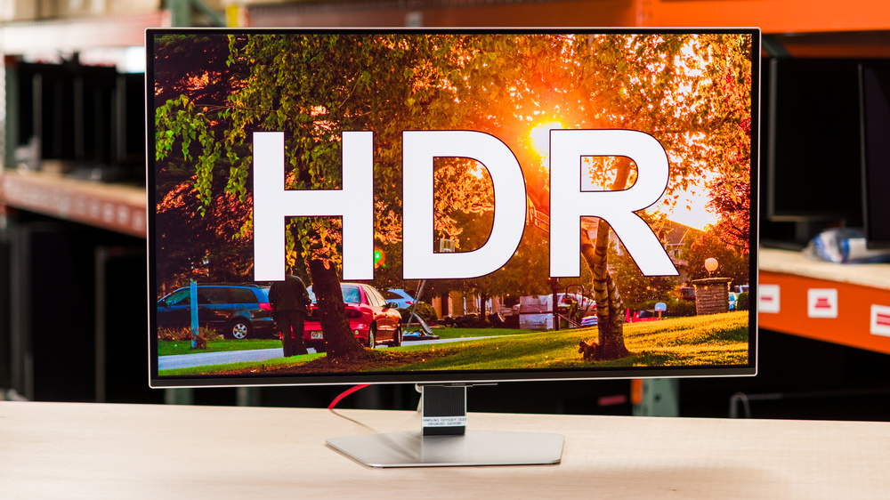 A monitor that supports HDR.