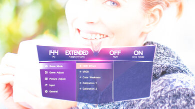 The OSD of the LG 27GR93U-B in the HDR Effect mode.