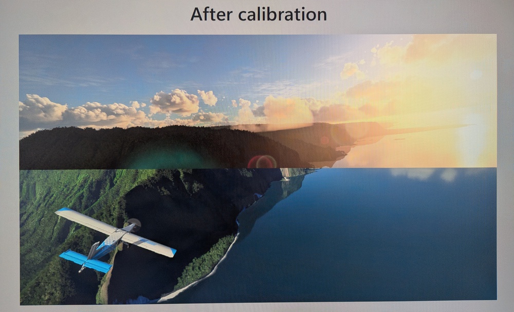 Windows HDR Calibration that's badly done, resulting in overbrightened highlights.