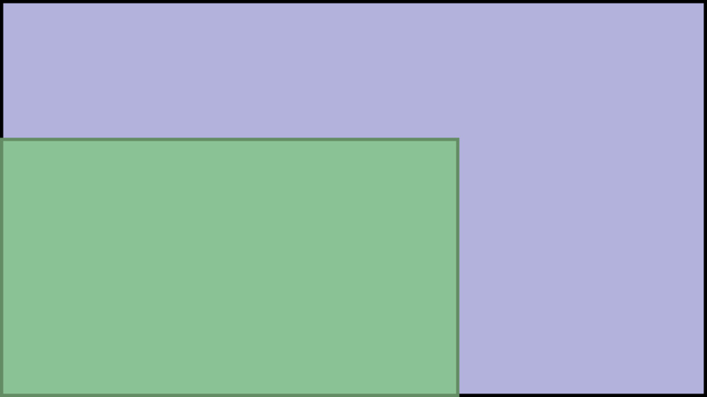Photo comparing the physical screen size of a 65-inch and 100-inch TV.
