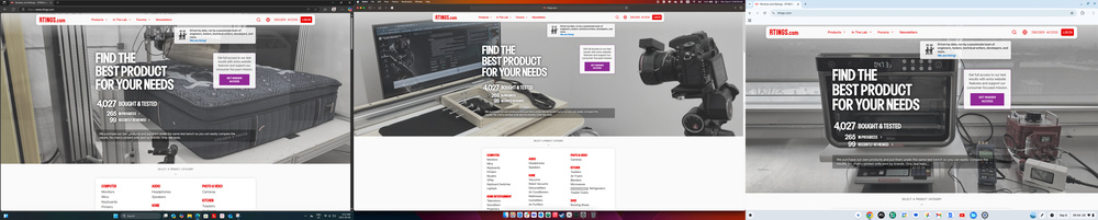 The three most used operating systems: Windows, macOS, and ChromeOS.