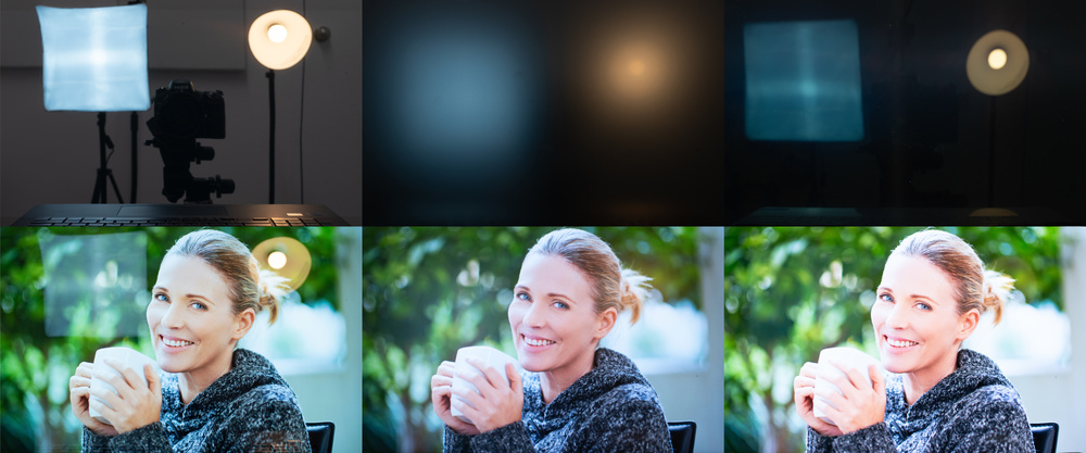 Reflection handling of three laptops: LG gram 17, Dell Precision 5690, and Dell XPS 13.