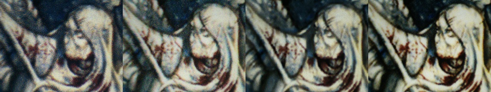 Artwork of The Creation of Avacyn card printed on Canon luster photo paper printed on either affordable printers or high-end photo printers compared with each other.