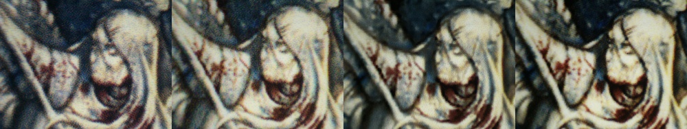 Artwork of The Creation of Avacyn card printed on Epson glossy photo paper printed on either affordable printers or high-end photo printers compared with each other.