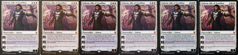 Comparison the Gideon, Ally of Zendikar card printed on Koala matte photo paper with either laser printers or affordable inkjet printers or high-end photo inkjet printers.