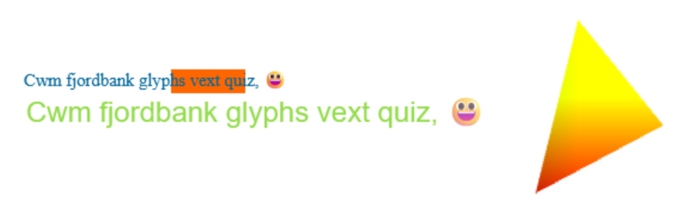 Examples of the images used by amiunique.org to perform canvas fingerprinting.