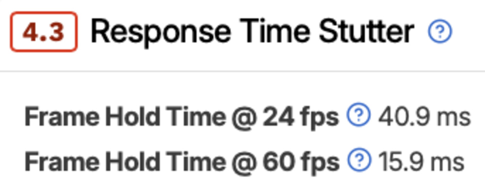 The old 'stutter' test is now called 'Response Time Stutter.'