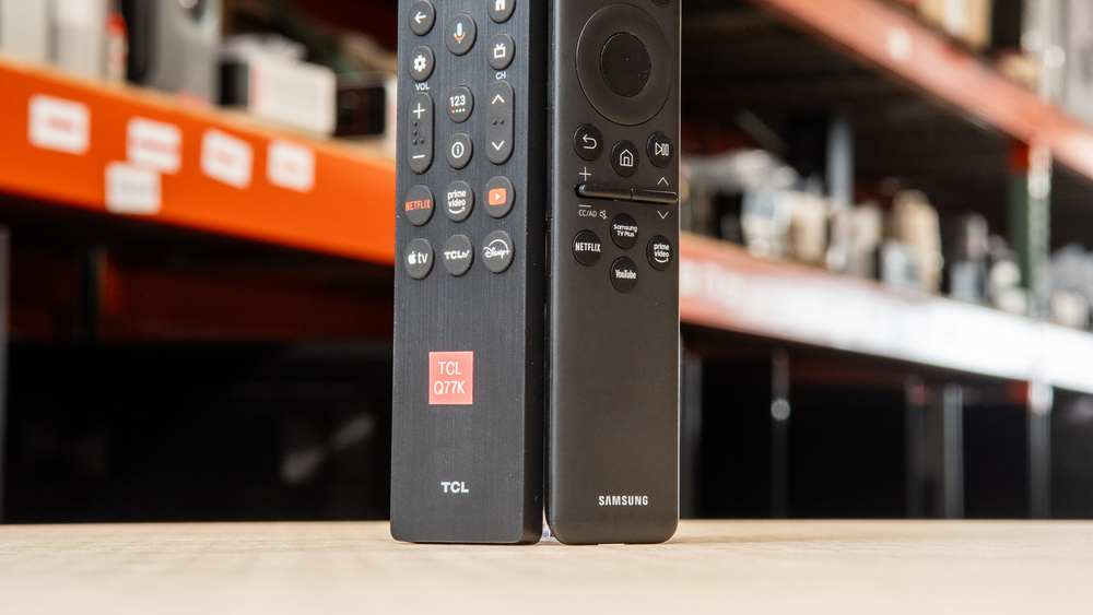 TCL and Samsung remote controls.
