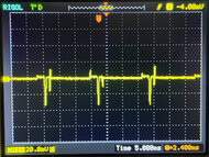 Oscilloscope of the backlight on the LG 27GS5QE-B with VRR off at 60Hz.