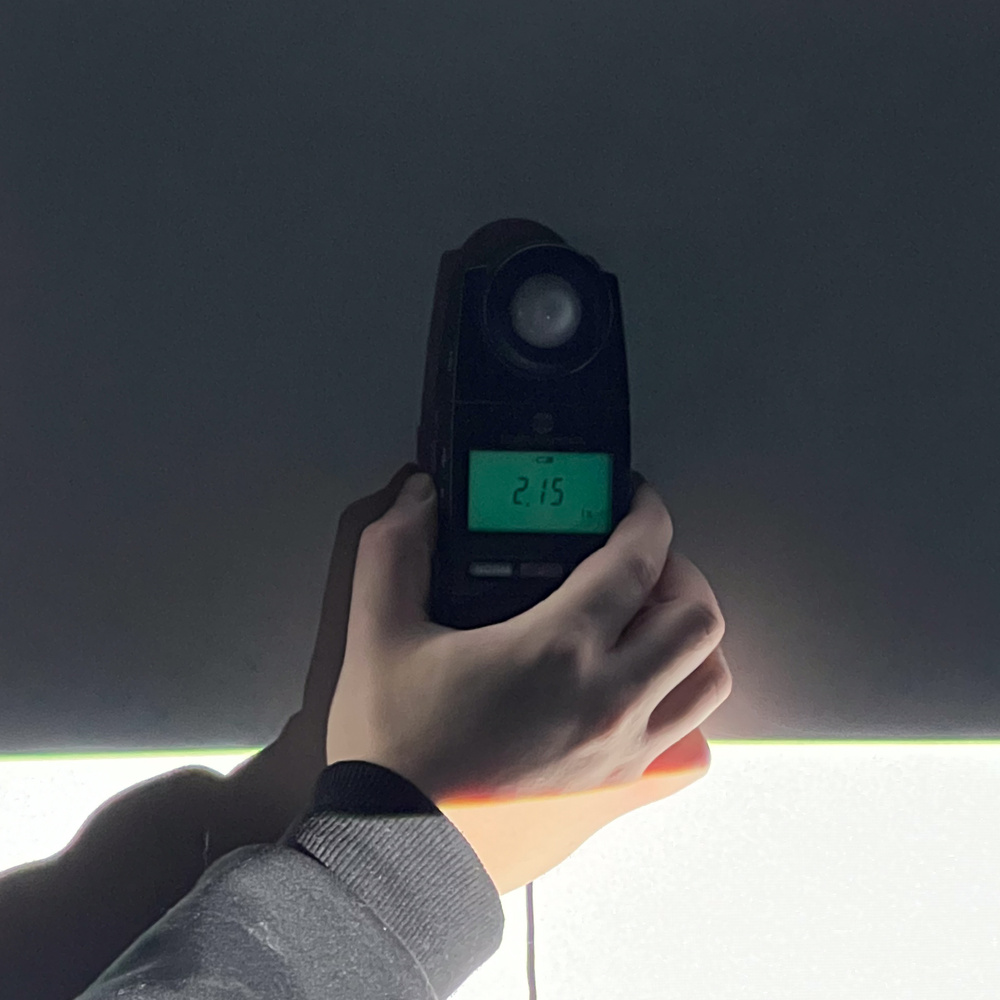 Testing contrast with a hoodie 