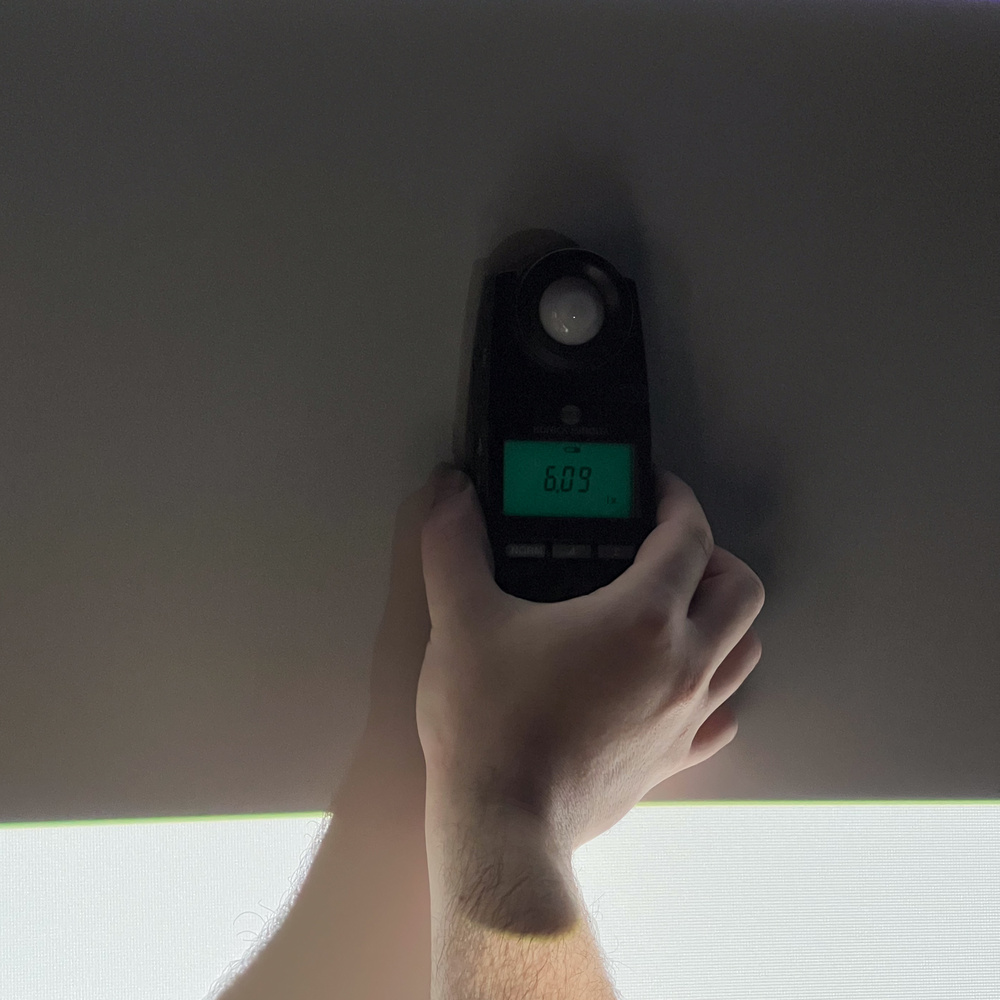 Testing contrast in a t-shirt