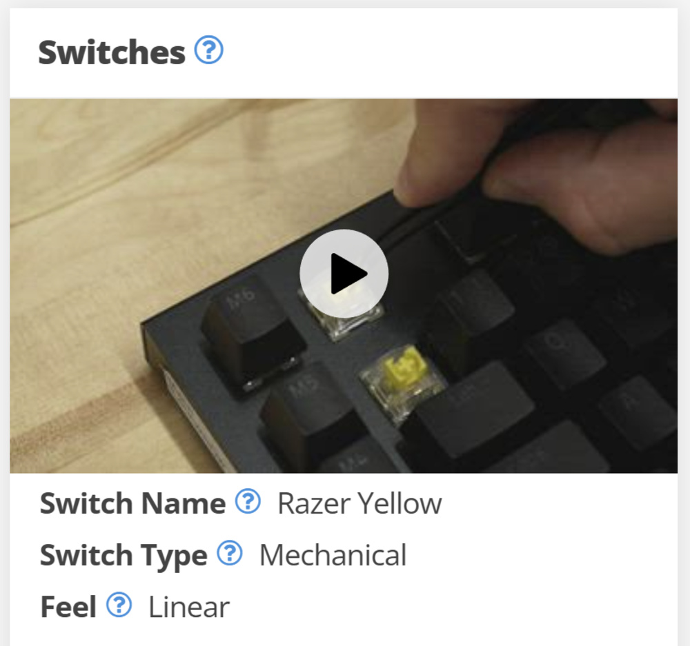 Razer BlackWidow V4 Switches 1.3