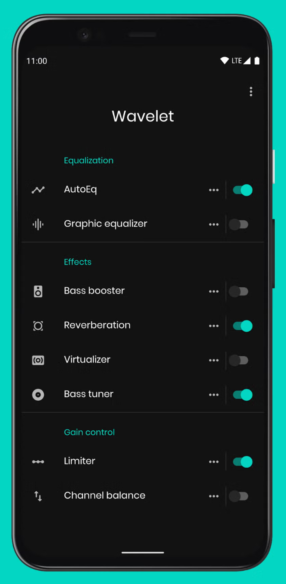 A screenshot of the Wavelet app.