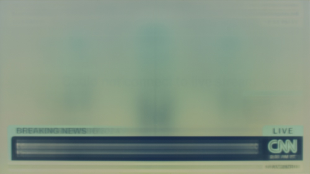 Image showing permanent burn-in of the CNN Breaking News banner on the LG CX OLED.