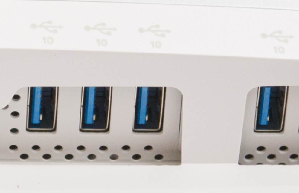 USB-A ports on a monitor.