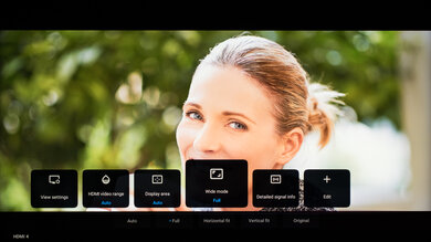 "View settings" menu on the Sony BRAVIA 9.