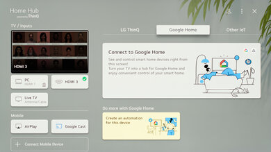 LG's home hub interface.