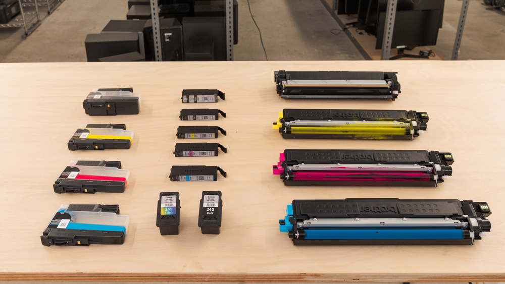 Various inkjet and laser toner cartridges