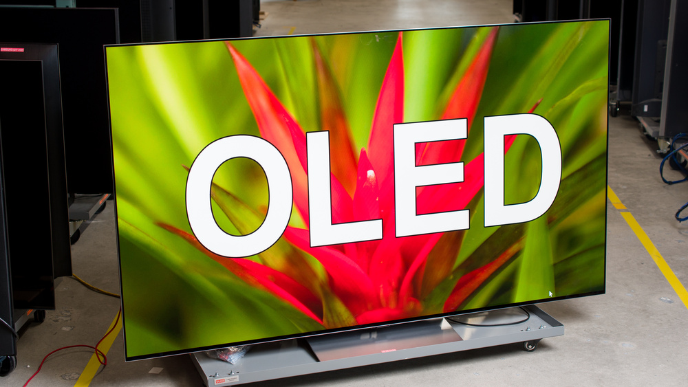 A picture of a TV with the word "OLED" displayed on the screen.