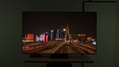 Yellow skyscraper brightness test photo on the Samsung S95F OLED.