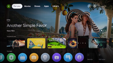 Google TV interface on a Hisense TV.