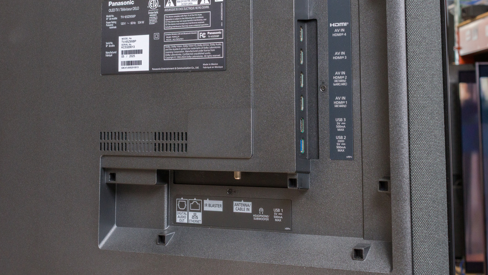 The Panasonic Z95B OLED features 2x HDMI 2.0 and 2x HDMI 2.1 ports, with ARC/eARC functionality on one of the HDMI 2.1 ports.