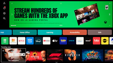 LG's webOS smart interface.