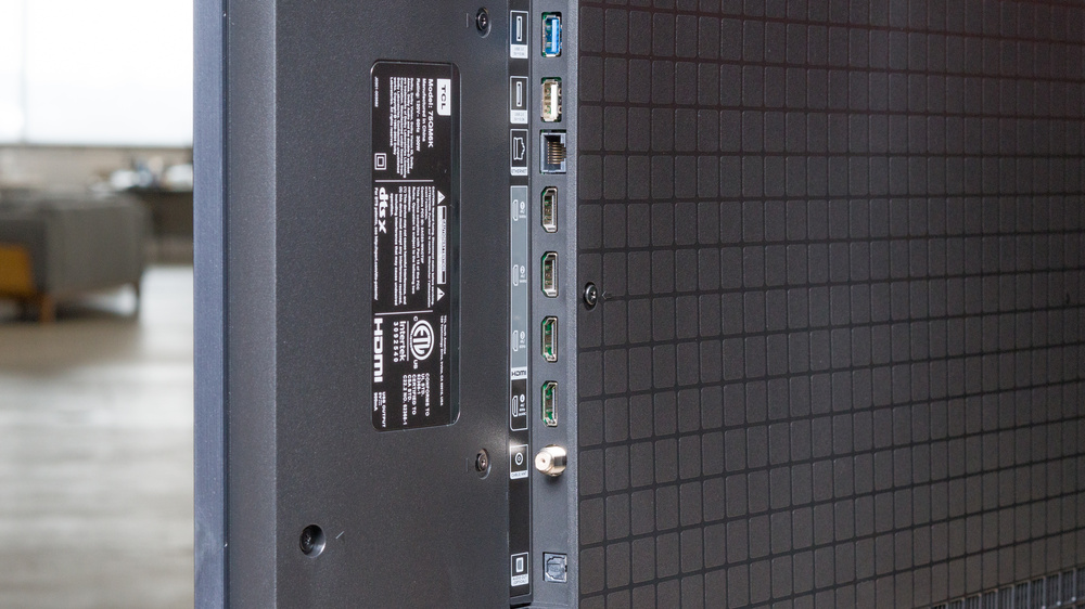 The TCL QM6K features 2x HDMI 2.0 and 2x HDMI 2.1 ports, with ARC/eARC functionality on one of the HDMI 2.0 ports.