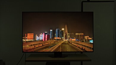 Yellow skyscraper photo on the Hisense 65U8QG.