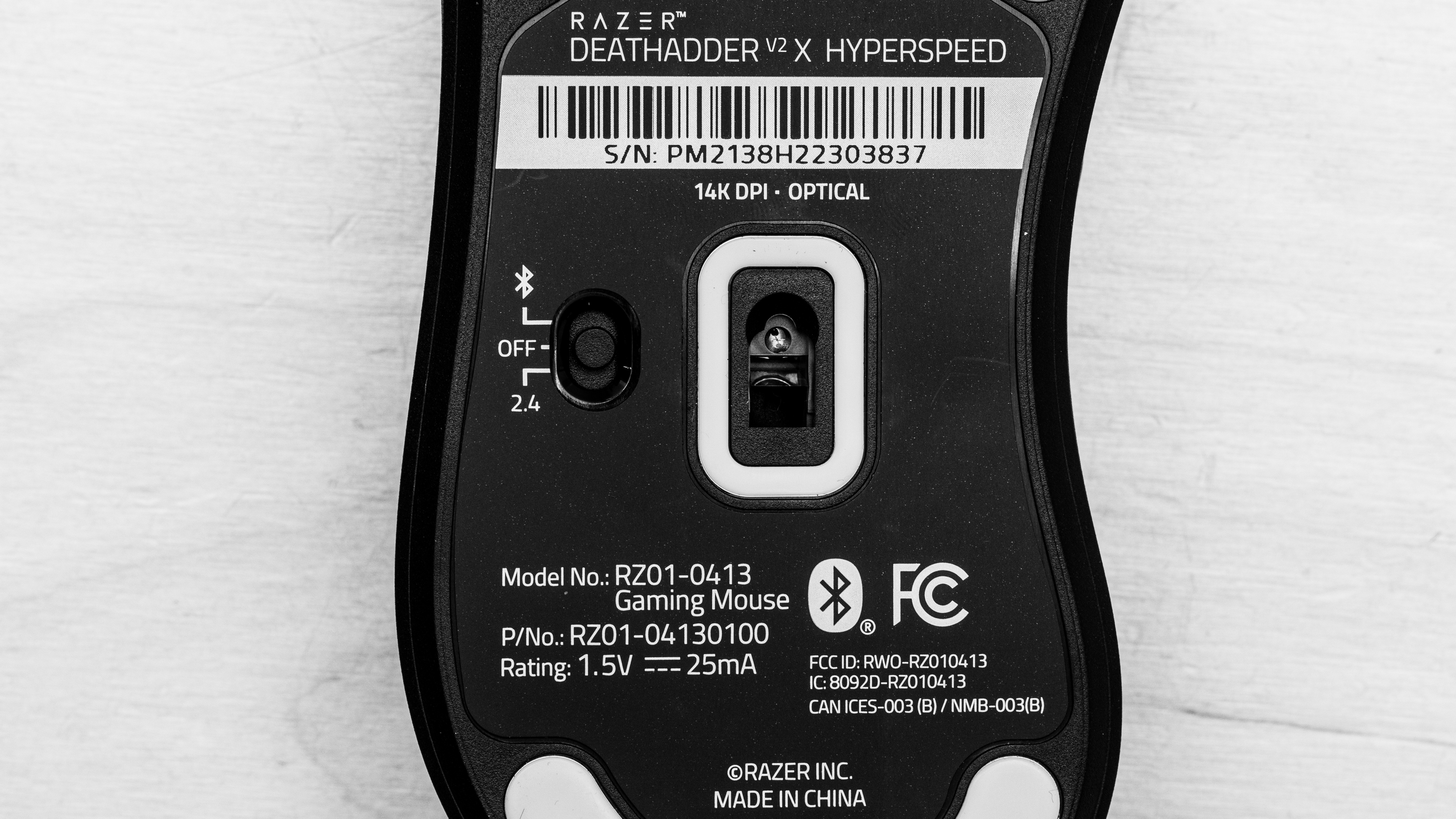 Razer DeathAdder V2 X HyperSpeed Optical Wireless Gaming Mouse LN119731 -  RZ01-04130100-R3G1