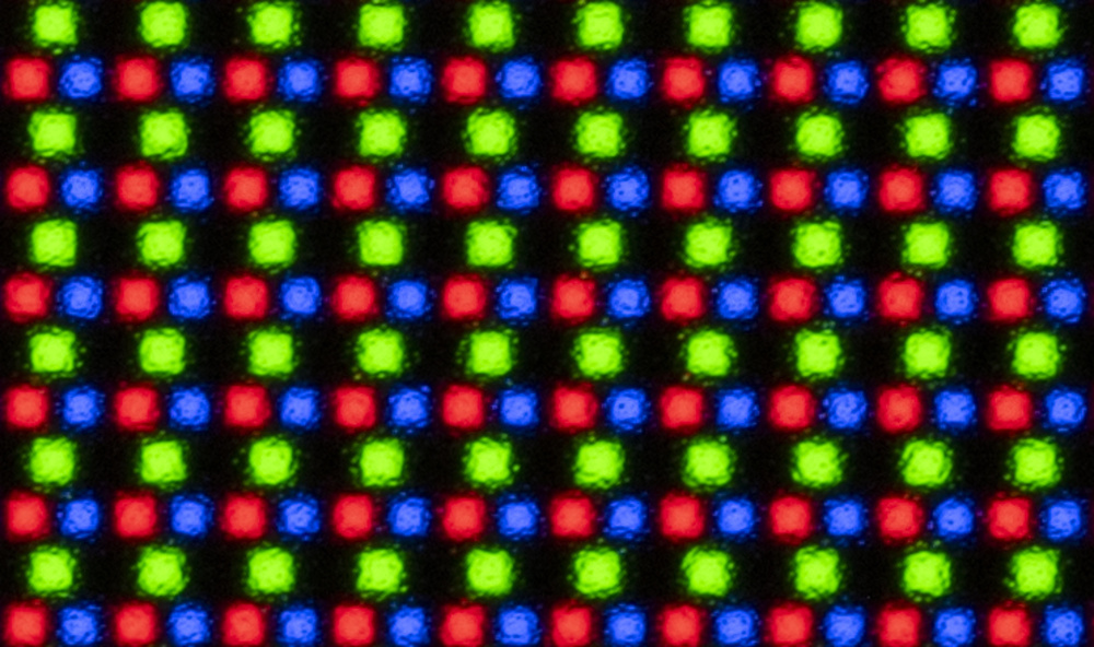 Subpixel structure of the Samsung S95F OLED.