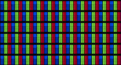 Macro photo of the VA pixels on the Samsung 65QN80F.