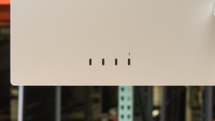 Ports on the Apple Studio Display 2022.