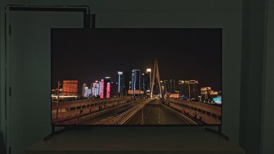 Yellow skyscraper real scene photo on the Sony BRAVIA 8 II OLED.