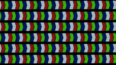 IPS pixels with an additional white subpixel.