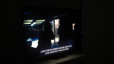 Blooming around subtitles on the Samsung QN90F.