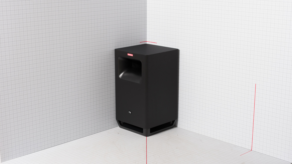 An image showing the dimensions of one of the subwoofers that comes with the Nakamichi Shockwafe Wireless.