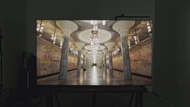 Hallway lights photo on the TCL 98QM8K.