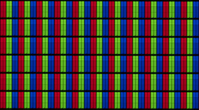 Macro photo of the VA pixels on the TCL 98QM8K.